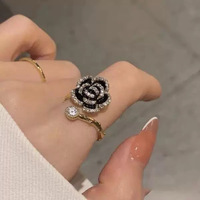 S43 Women's ring ចិញ្ចៀននារីផ្កាខ្មៅ