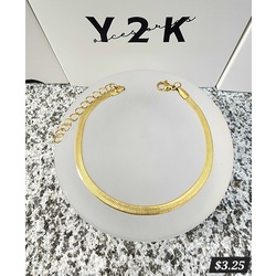 Gold Plated Flat Bracelet