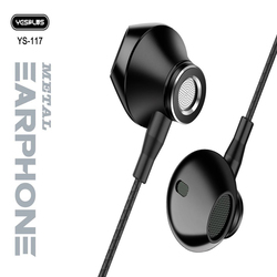YESPLUS_YS-117-METAL EARPHONE/Black/1pcs