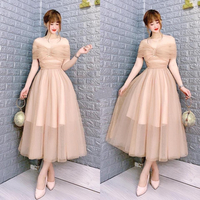LRC Off-Shoulders Nude Party Dress