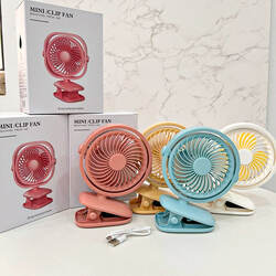Fan Rechargeable Clip/Desk mini 15CM NO.BJJ518-1 10232