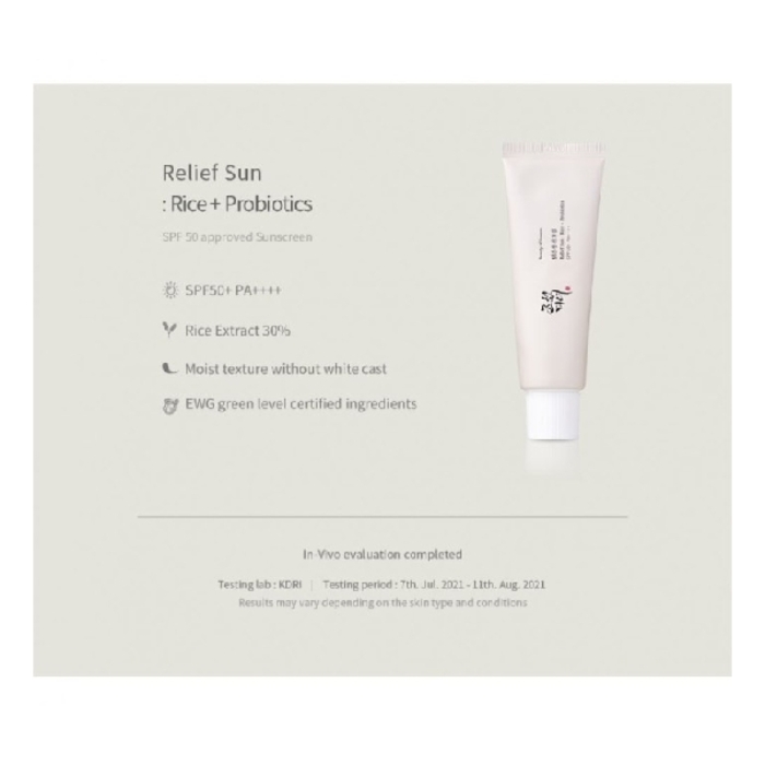 Beauty of Joseon Relief Sun: Rice+ Probiotics Sun