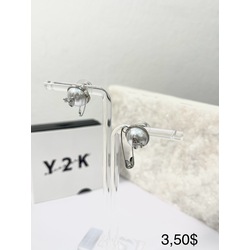 Pear Safety Pin Earrings