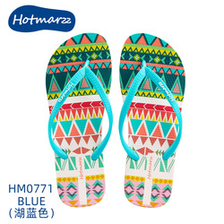 Hotmarzz Henna Blue Flip Flop 