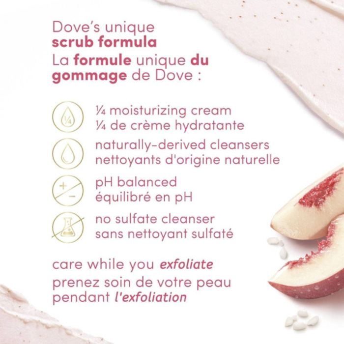 [Dove]White peach & Crushed rice Body Scrub 