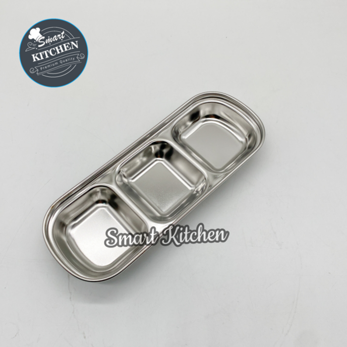 Stainless Steel Sauce Plat 3 Parts