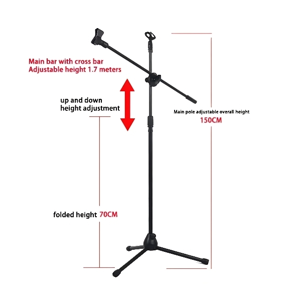 ជើងដាក់ម៉ៃក្រូហ្វូន Microphone Stands 