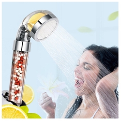 Shower Filter 4 Mineral Stages Black and Orange