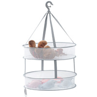 2 Layer Clothes Dryer Basket with Hanging Hook