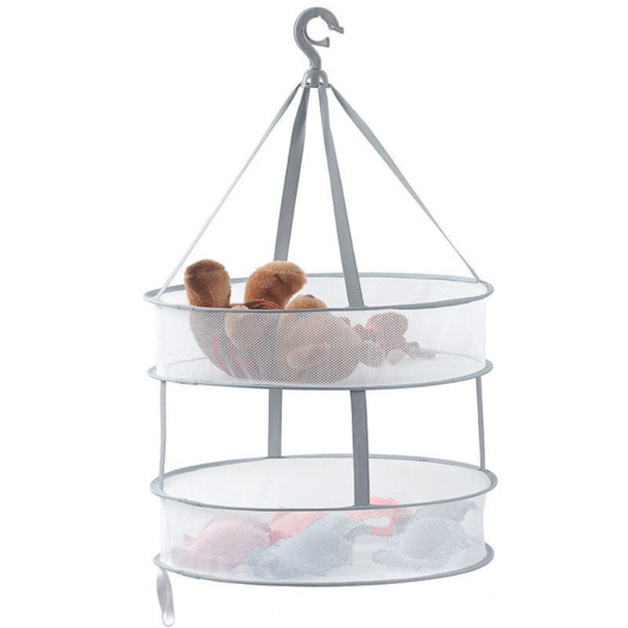 2 Layer Clothes Dryer Basket with Hanging Hook