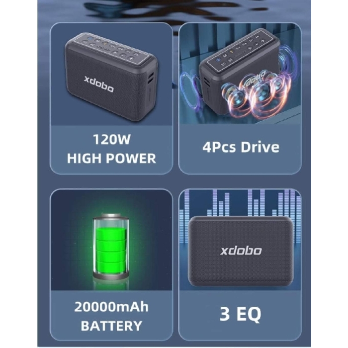 Xdobo X8 Pro Karaoke with 2 Microphones - Black