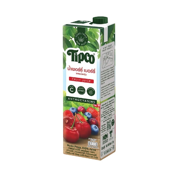 Tipco 100% Cherry Berry Fruit Juice 1L