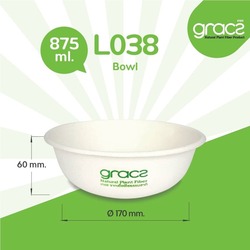 L038CL Classic Compostable Bowl 875ml 50PCS