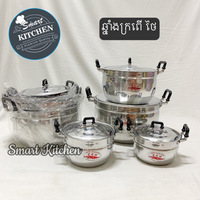 Thai crocodile pot (large set of 9 pots)