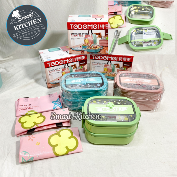 2 Layers Lunchbox Set with Bag