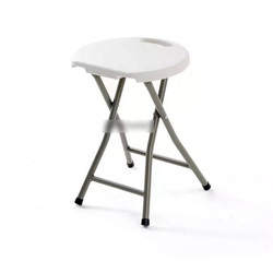 Folding Stool Chair - White