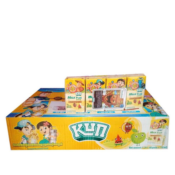 KUN Milk 4 FLAVORS 110ml - 1 Carton