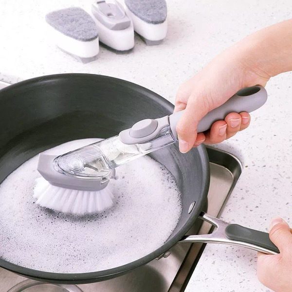 2in1 Kitchen Cleaning Brush and Sponge 