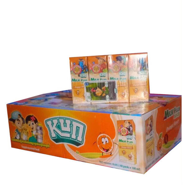 KUN Milk Orange Flavor 180ml - 1 Case 