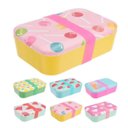 EXCELLENT HOUSEWARE 177400870 LUNCH BOX BAMBOO/MELAMINE 6ASS