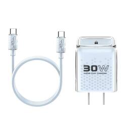 Konfulon Gold US standard phone charger set, fast charging up to 30W Type-C to Lightning