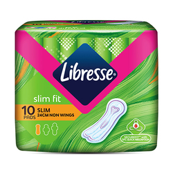 សំឡីអនាម័យ Libresse ប្រភេទស្តើង គ្មានស្លាប 10បន្ទះ