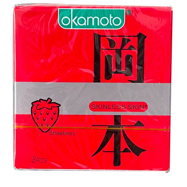Okamoto Strawberry-3condoms