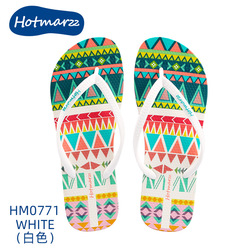 Hotmarzz Henna White Flip Flop