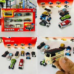 Car Alloy set Box 8 PCS scale 1.64 