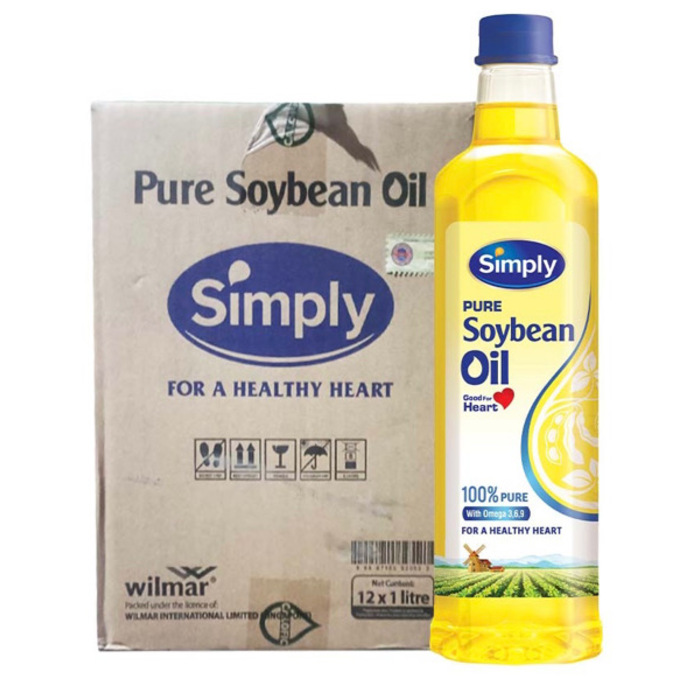 Simply Soybean Oil 1L - 12 Bottles