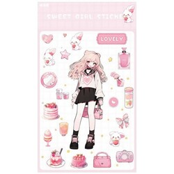 Y2K Sweet Cool Girls Cartoon Sticker/1pc