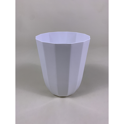 Polygonal Dustbin - White