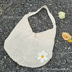 New Large-Capacity Knitted Shoulder Bag for Summer Seaside Leisure