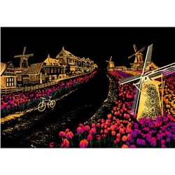 🇹🇭 Scraping Art A3 Size Color Scratching Decorative Picture