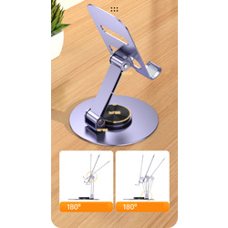 360 Rotate Metal Desk Mobile Phone Holder Adjustable Desktop Lazy Bracket Tablet Table Cell Phone Stand