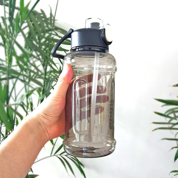 1L Water Bottle with Straw