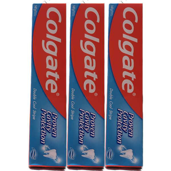 Colgate Double Cool Stripe 140g - 3 Tubes 