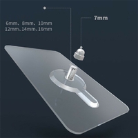 4PCS Strong Adhesive Transparent Wall Hook Hanger