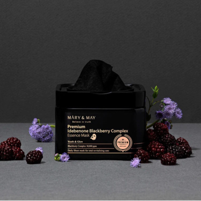 MARY&MAY Premium Idebenon Blackberry Complex Ampoule Mask 20EA/250g