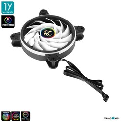 🇹🇭 Cooling Fan Set 3 Fan Tsunami Protector 1262 (ARGB Ready) Pack 3 with Hub Black