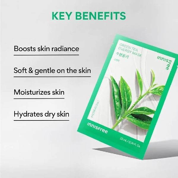 Innisfree Green Tea Energy Mask/ម៉ាសតែបៃតង