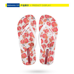 Hotmarzz Pomegranate White Flip Flop
