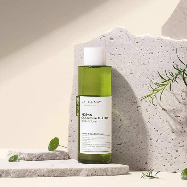 MARY & MAY Vegan CICA Teatree AHA PHA Toner 200ml