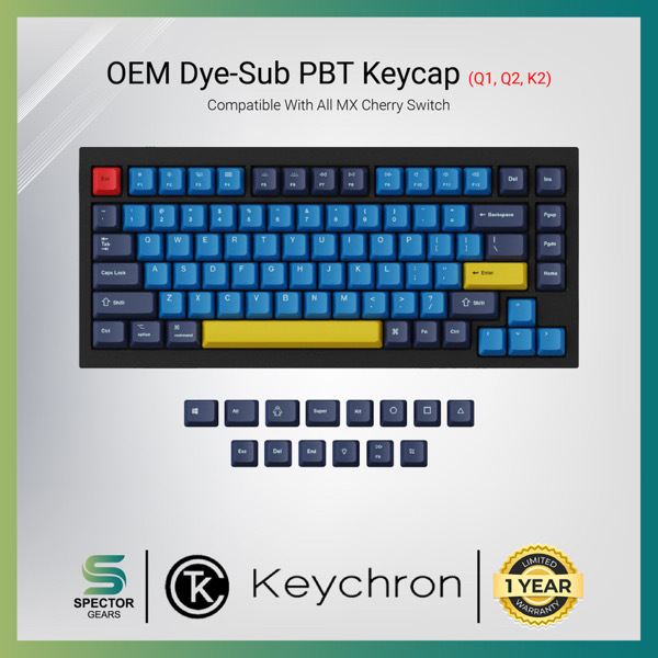 Keychron OEM Dye-Sub PBT Keycap Set - Beach (for Q1, Q2, K2)