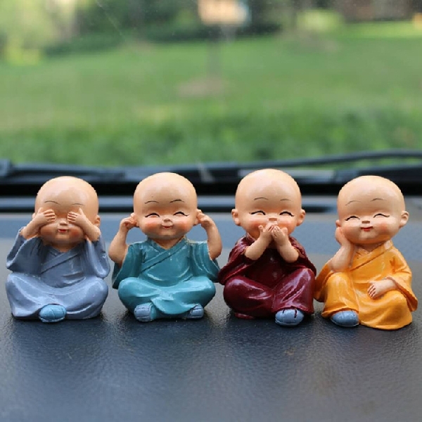 Small Buddha Statue Monk 4PCS