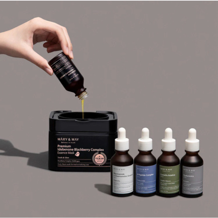 MARY&MAY Premium Idebenon Blackberry Complex Ampoule Mask 20EA/250g