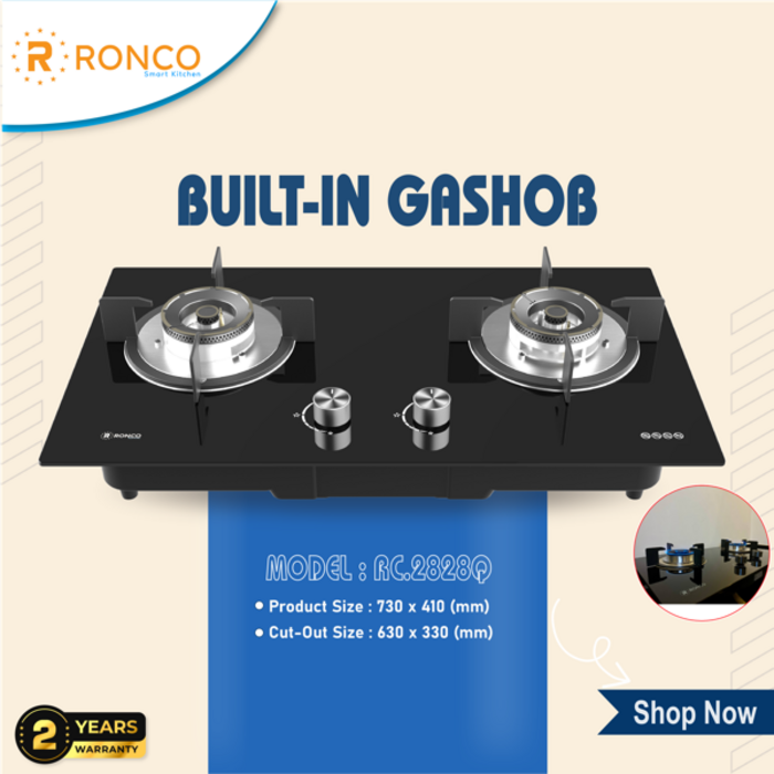 Built-in gas hob