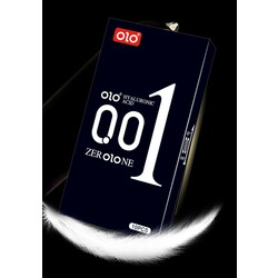 OLO 001 Longbox Black Condom ស្រោមអនាម័យស្តើង ទាំងមូល (10pcs)