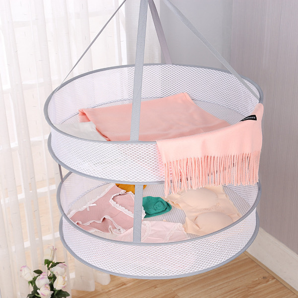 2 Layer Clothes Dryer Basket with Hanging Hook