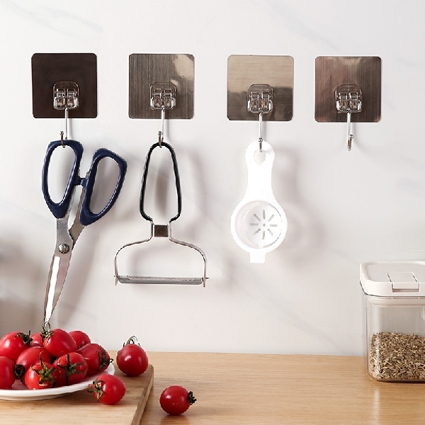 10PCS Stainless Steel Self Adhesive Hook